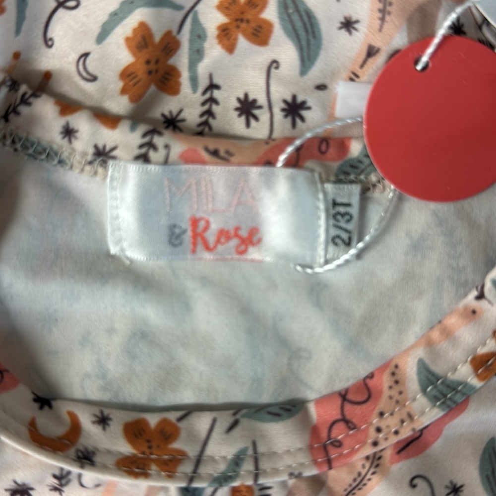 Charming Paisley Kids Romper with Pom-Pom Trim - Picture 3 of 4